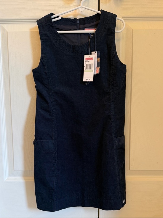 Vineyard Vines Other - NWT Vineyard Vines Girls Navy Corduroy Pocket Shift Dress size 8